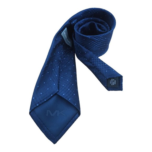 MICHAEL KORS Blue Geometric Silk Tie 58"/ 3.5" EC - Picture 5 of 6